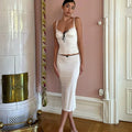 LaPose Fashion - Erika Midi Skirt Set - Crop Tops, Elegant Tops, Matching Sets, Midi Skirt, Outfit Sets, Romantic Tops, Sets, Skirt Set, Ski