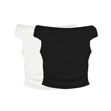 LaPose Fashion - Leticia Off Shoulder Top - Basic Tops, Capsule Collection, Casual Tops, Crop Tops, Elegant Tops, Fall Clothes, Fall-Winter 23,