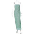 Collette Backless Sequin Gown - Mint Green