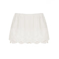 Kalee Low-Rise Lace Mini Skirt - White