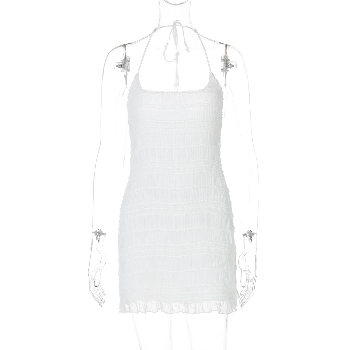 Shalom Halter Midi Dress - White