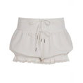 Aisley Lace Bubble Shorts - White