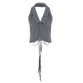 Belky Tailored Vest Pant Set - Grey (Vest)