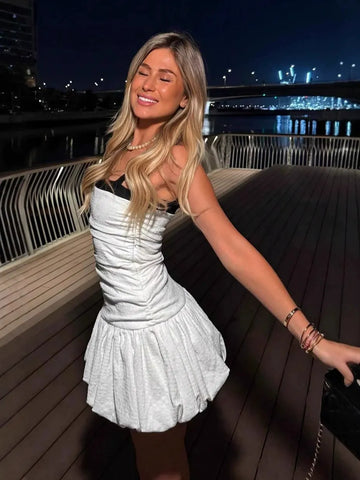 Zahara Contrast Trim Bubble Dress