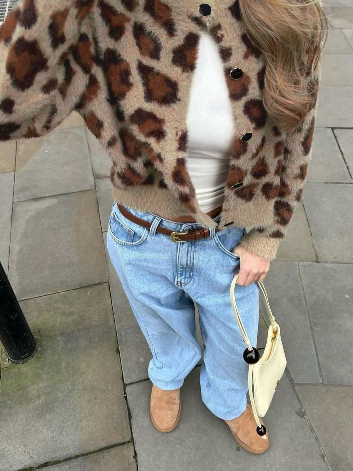Maizie Faux Fur Leopard Cardigan