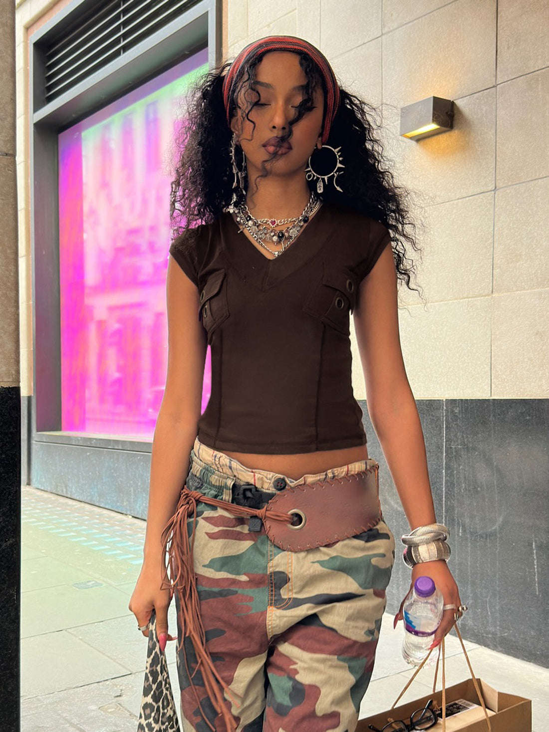 Ishika Fitted V-Neck Crop Top