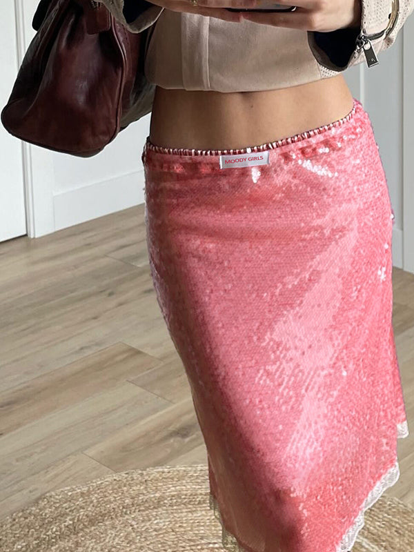 Jariyah Sequin Lace Mini Skirt