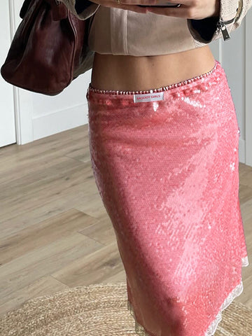 Jariyah Sequin Lace Mini Skirt