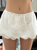 Kalee Low-Rise Lace Mini Skirt