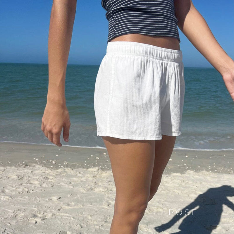 Layana Low-Rise Drawstring Shorts