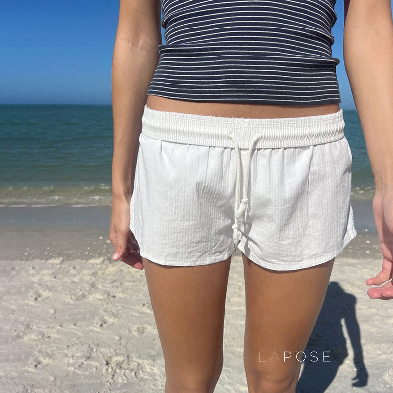 Layana Low-Rise Drawstring Shorts