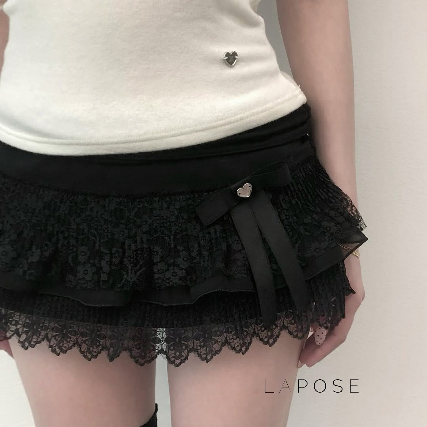 Leylani Bow Tiered Mini Skirt