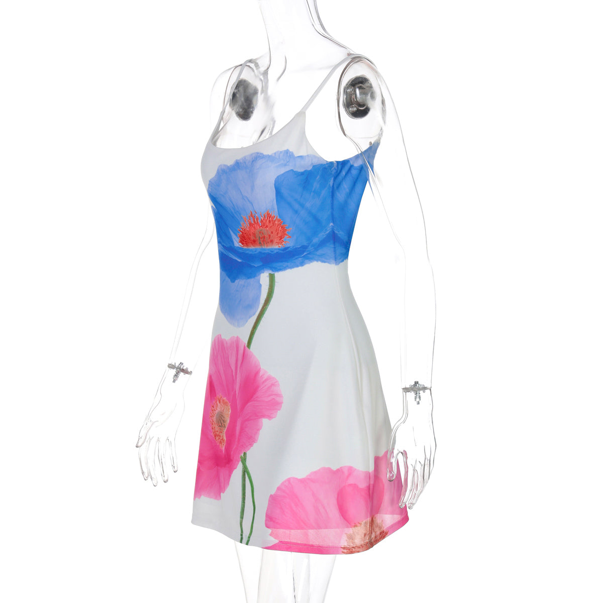 Madalena Backless Floral Midi Dress