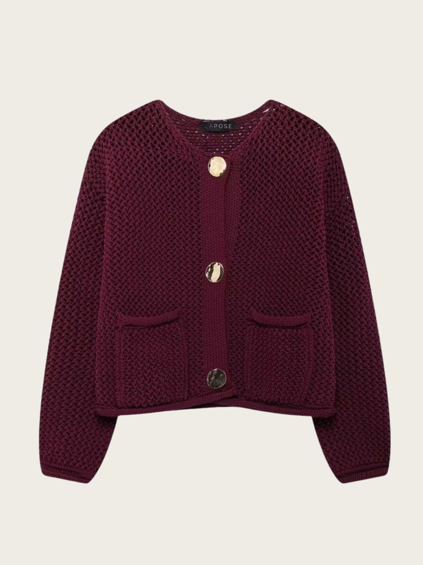 Klaira Button-Front Knit Cardigan