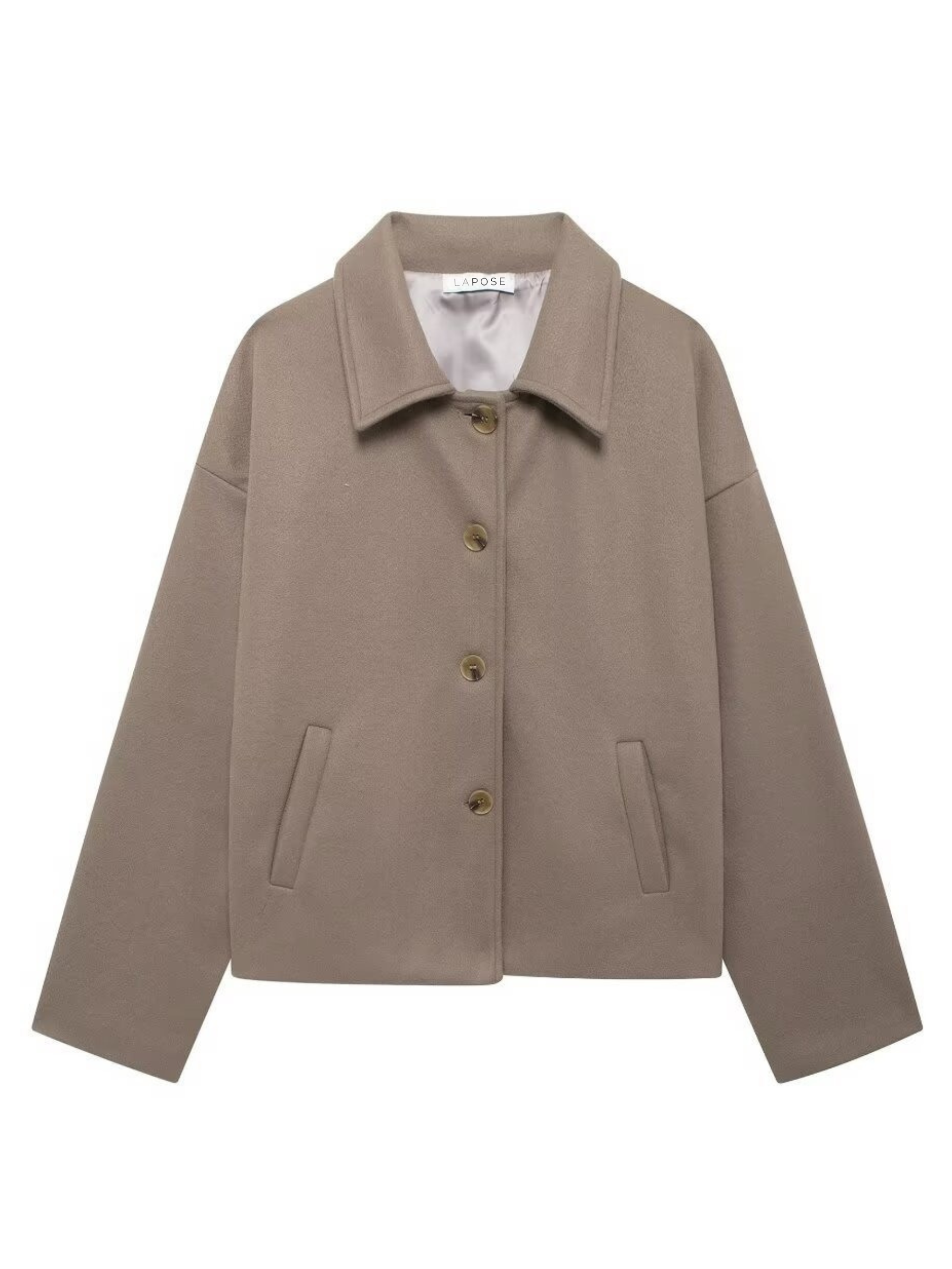 Arina Lapel Button-Up Jacket