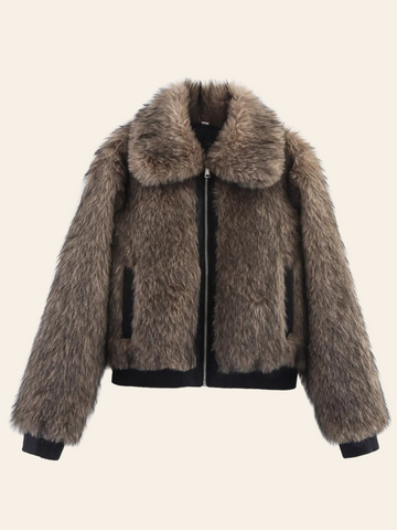 Eleonore Colorblock Faux Shearling Jacket