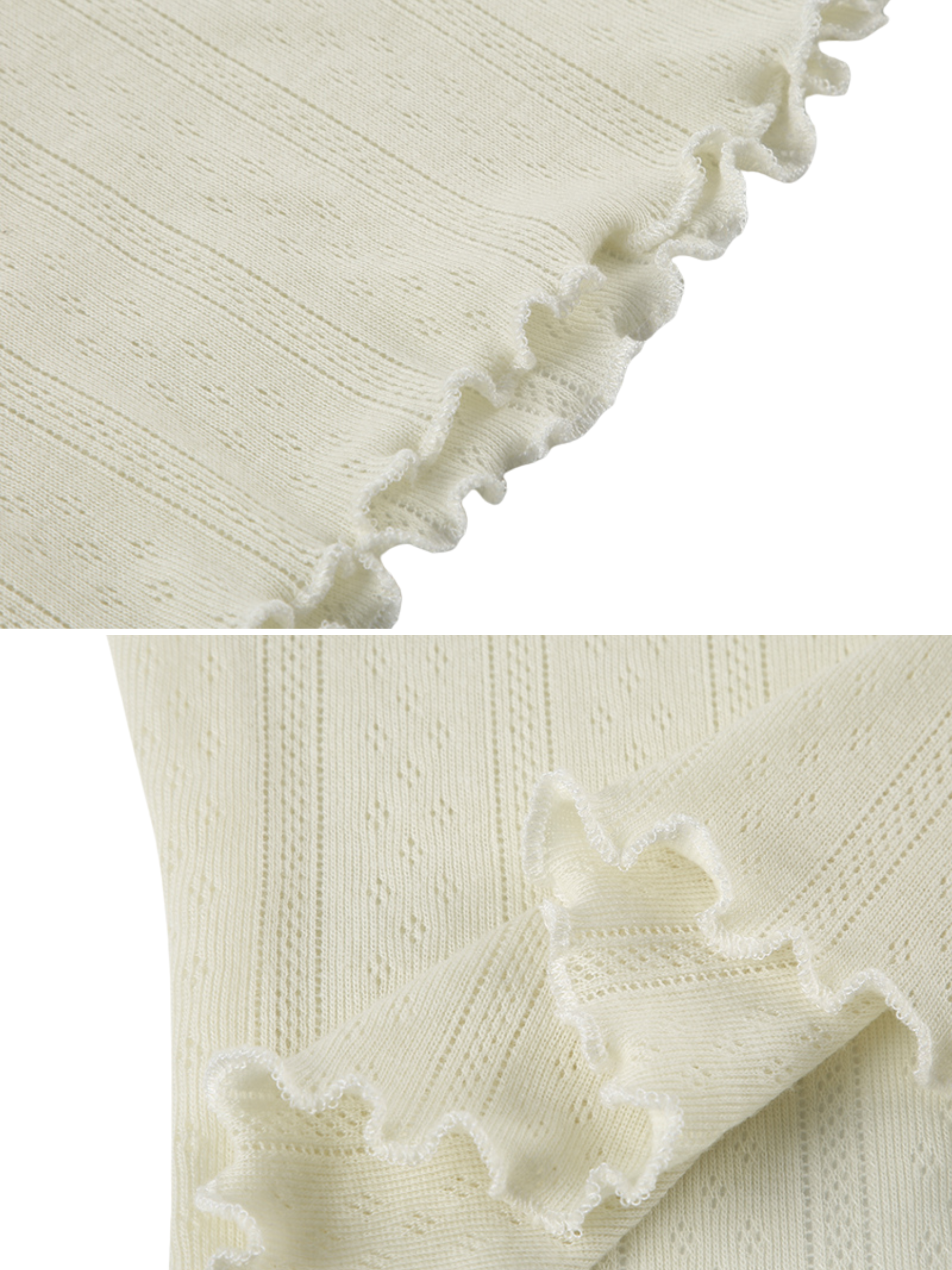 Ethel Ruffle Trim Knit Crop Top