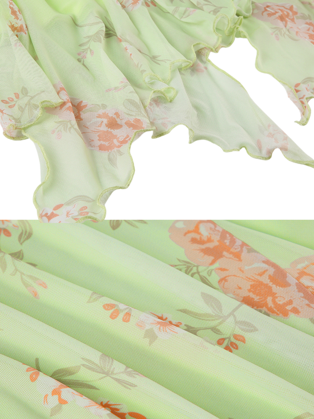 Aries Floral Mesh Skirt