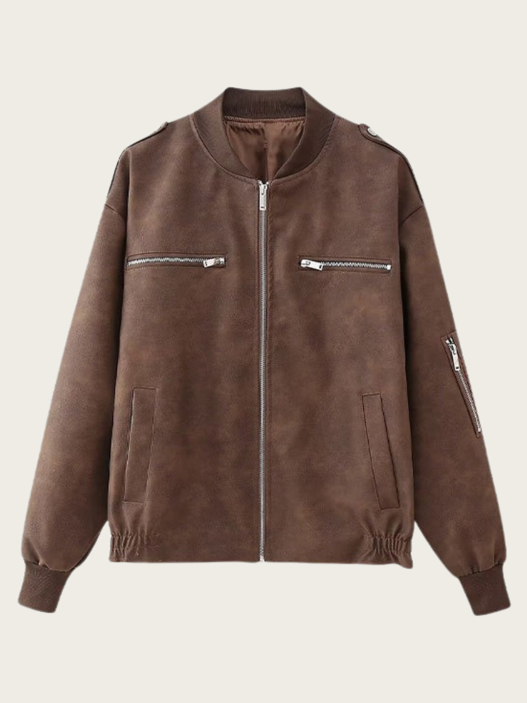 Martina Distressed Aviator Jacket