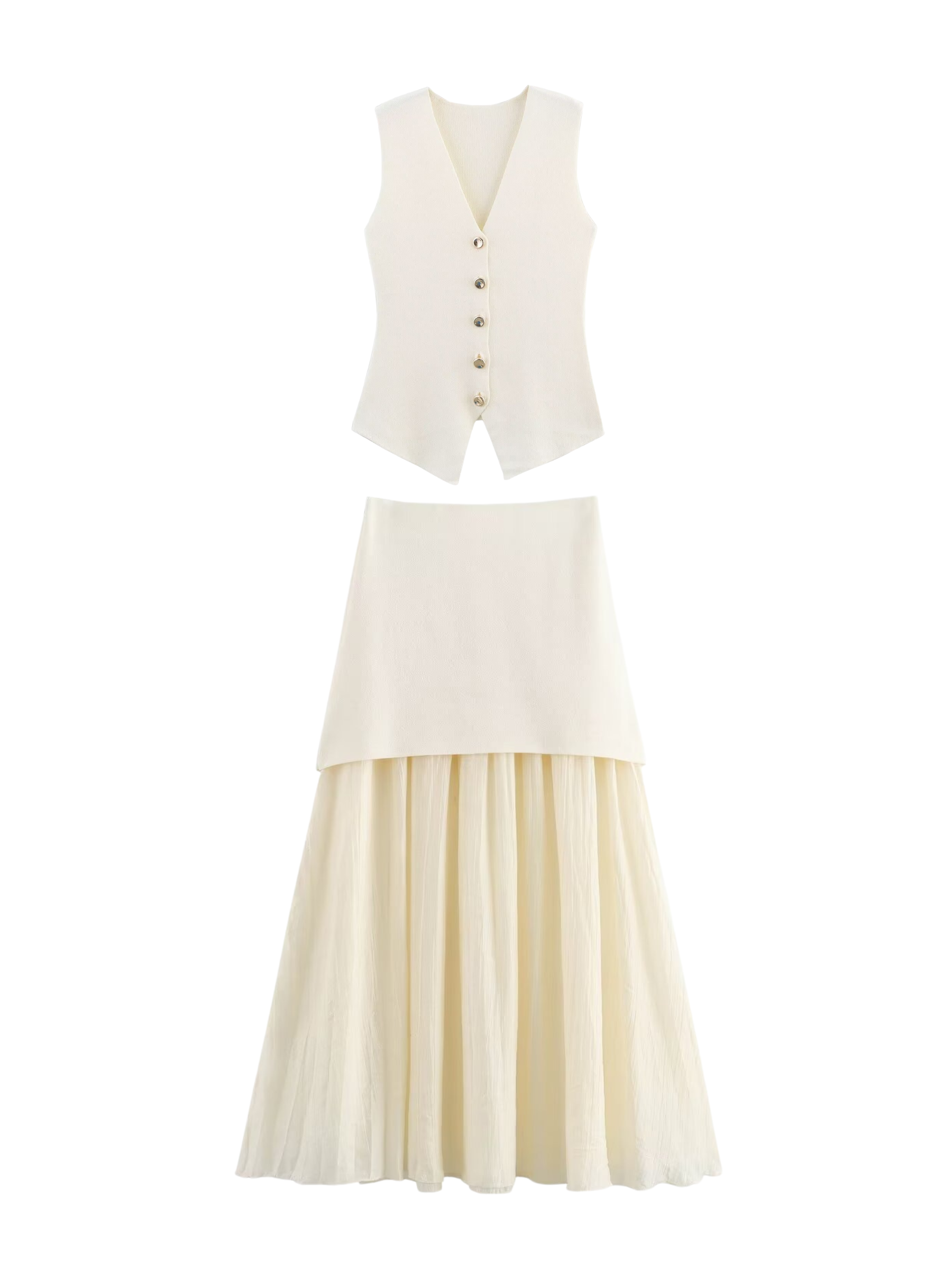 Renee Button Midi Skirt Set