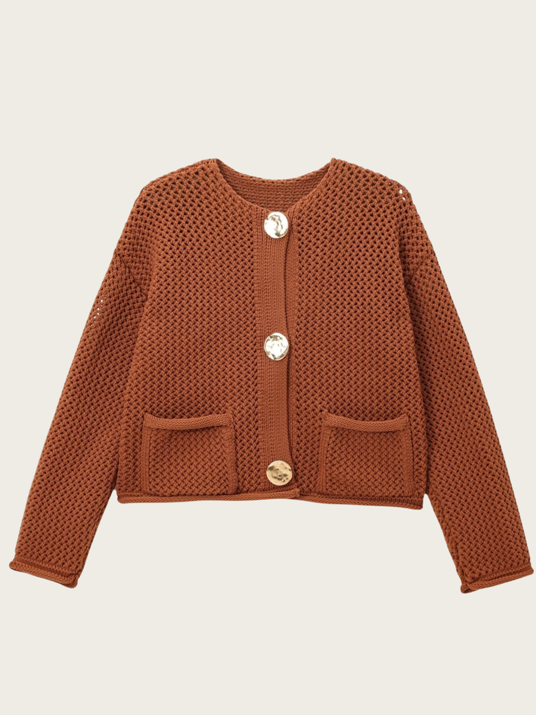 Klaira Button-Front Knit Cardigan