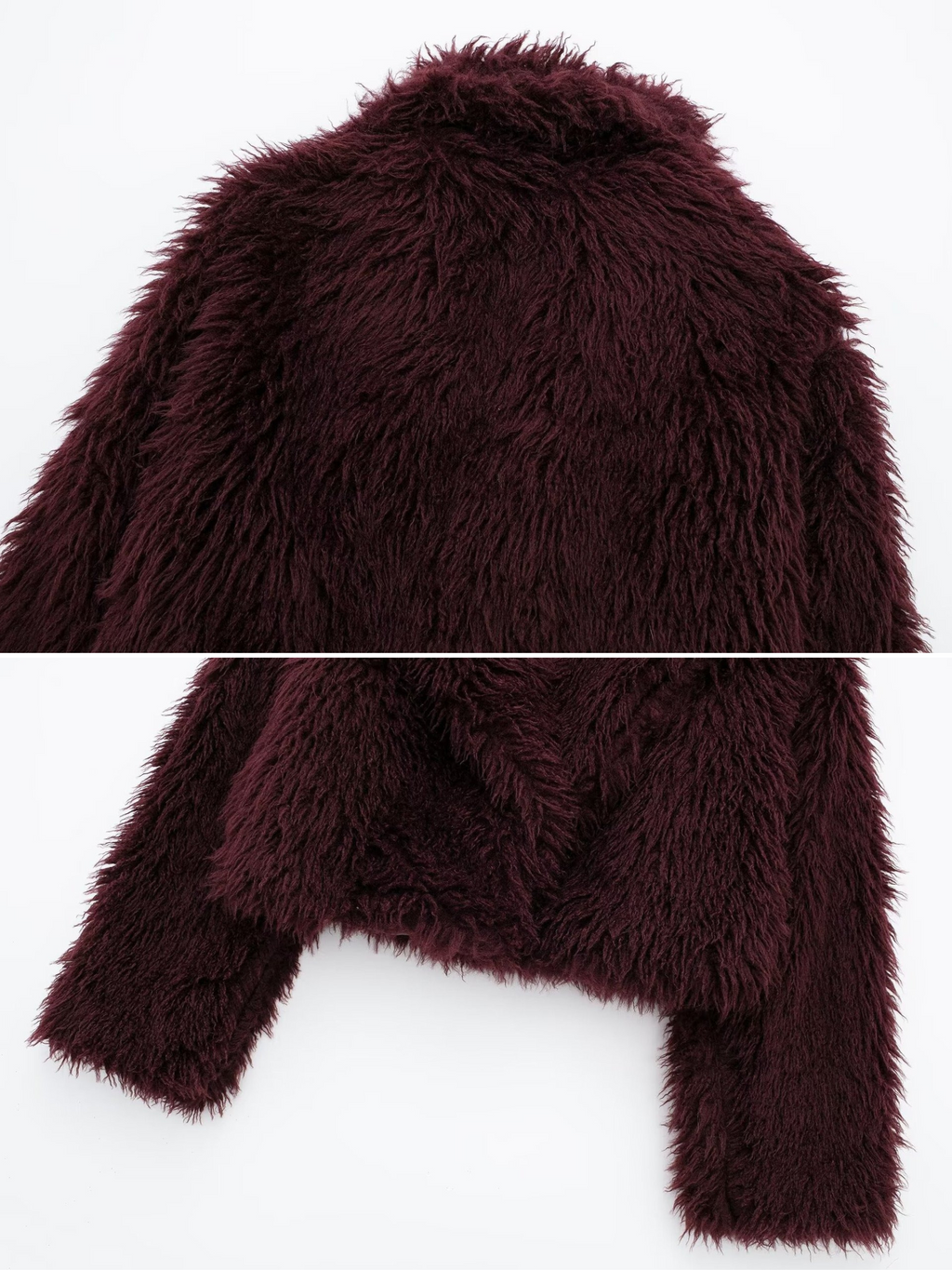 Anniyah Burgundy Faux Fur Jacket