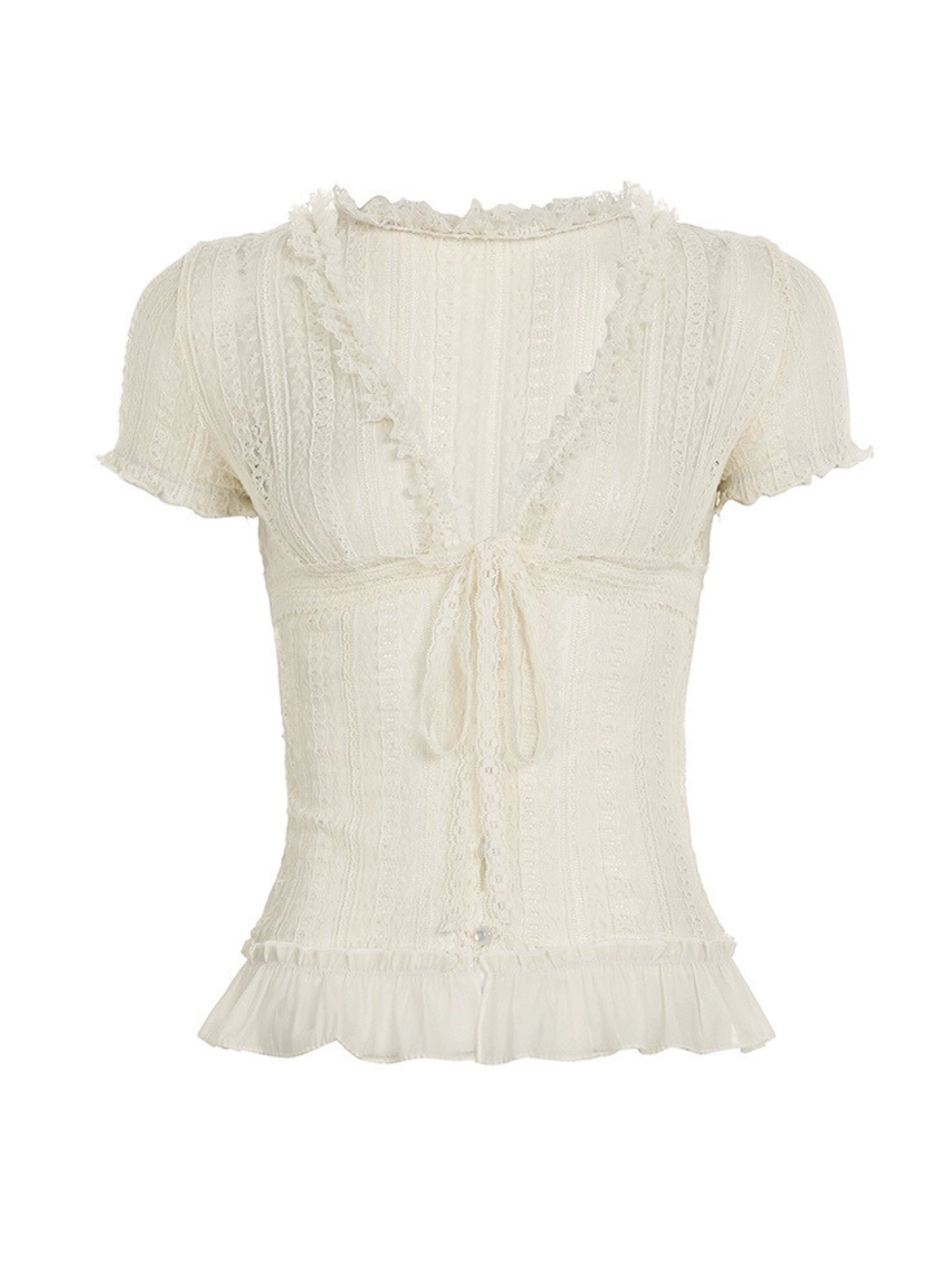 Braya Lace Puff Sleeve Top