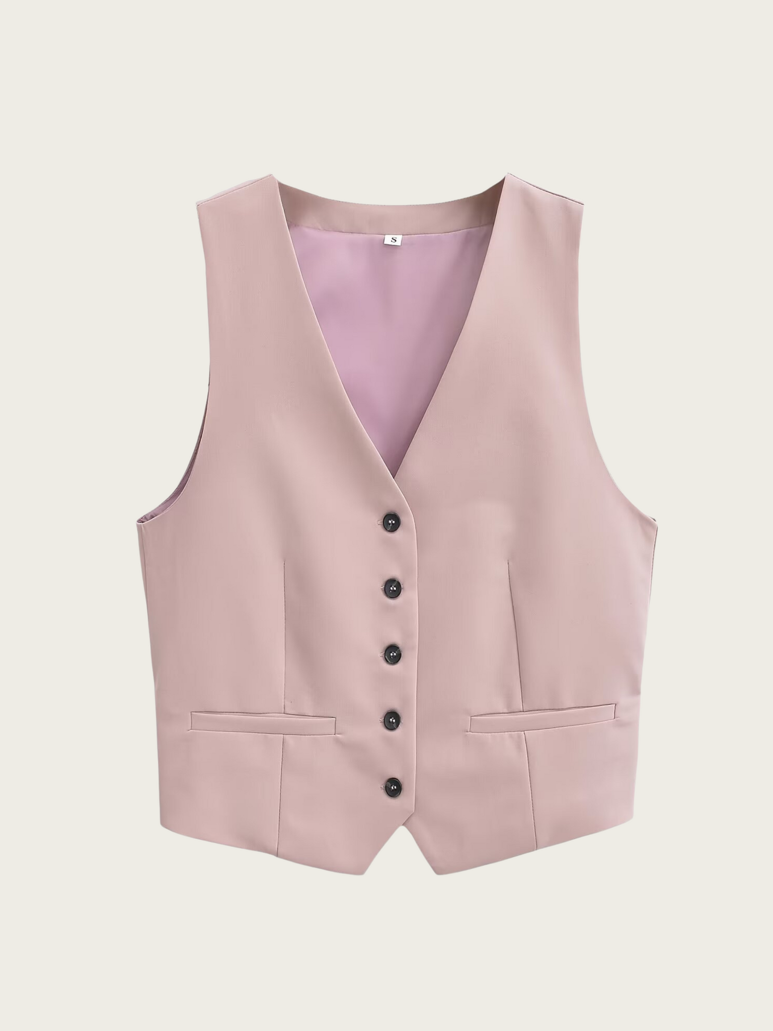Alaa Button-Up Crop Vest