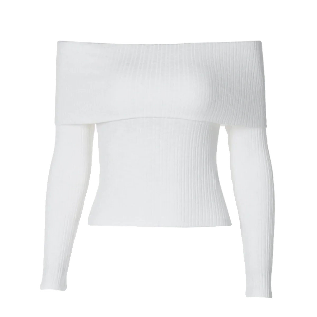 LaPose Fashion - Alyna Off Shoulder Top - Backless Tops, Basic Tops, Clean Girl, Elegant Tops, Knitted Tops, Long Sleeve Tops, Mesh Tops, Stra