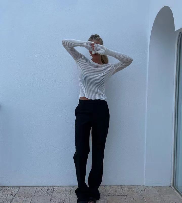 LaPose Fashion - Anaia Top - Autumn Clothes, Basic Tops, Clean Girl, Clothing, Elegant Tops, Fall Clothes, Fall-Winter 23, Knitte