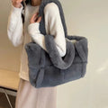 LaPose Fashion - Arden Faux Fur Plush Bag - Bags, Clean Girl, Handbags, Large Bags, Plush Bags, Shoulder Bags, Tote Bags