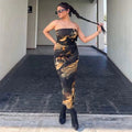 LaPose Fashion - Aviona Printed Strapless Dress - Bodycon Dresses, Daytime Dresses, Dresses, Elegant Dresses, Going Out Dresses, Maxi Dresses, Printed