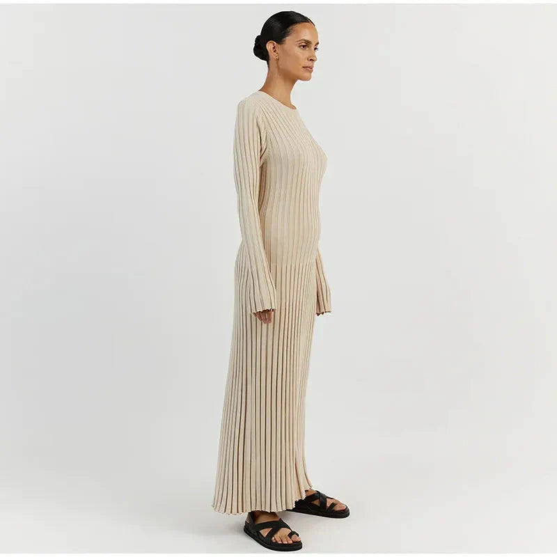 LaPose Fashion - Bailei Knit Maxi Dress - Bodycon Dresses, Daytime Dresses, Dresses, Fall-Winter 23, Going Out Dresses, Knitted Dress, Long Dr