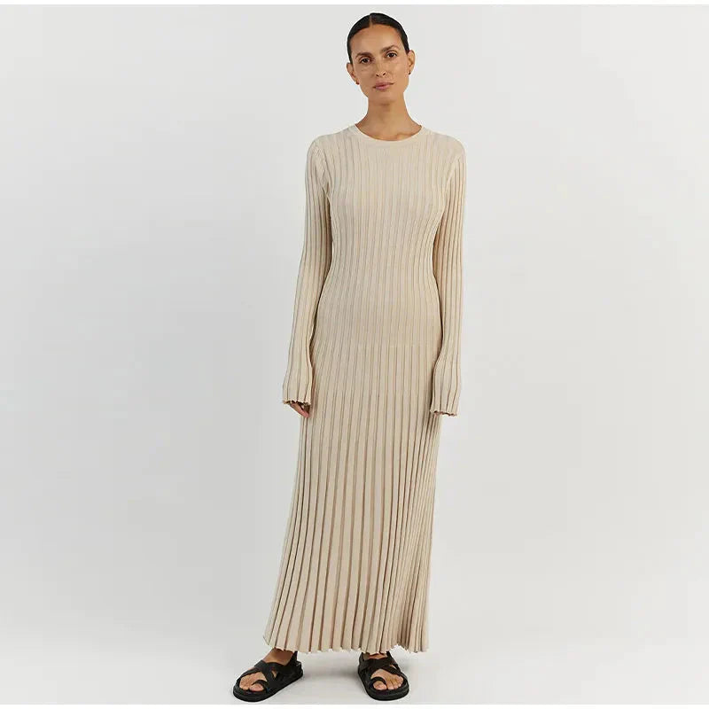 LaPose Fashion - Bailei Knit Maxi Dress - Bodycon Dresses, Daytime Dresses, Dresses, Fall-Winter 23, Going Out Dresses, Knitted Dress, Long Dr