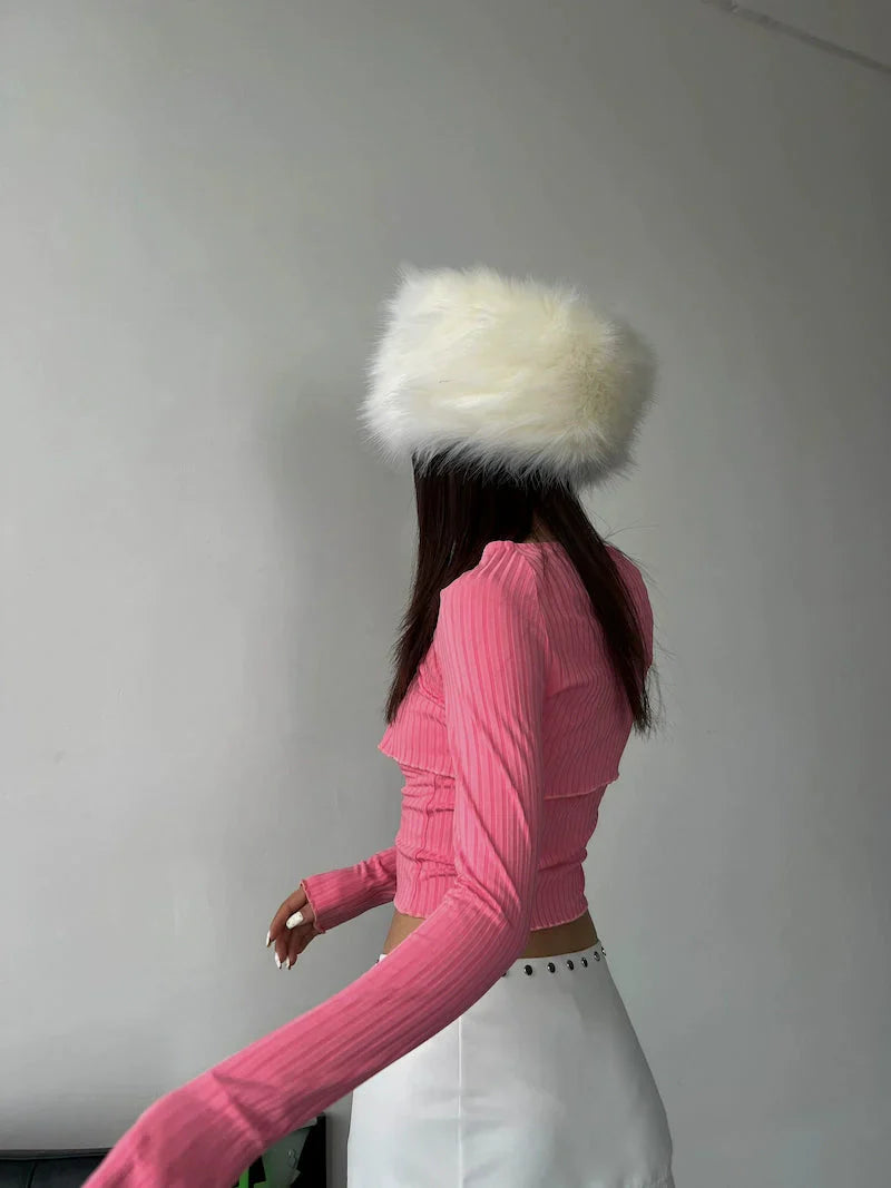LaPose Fashion - Bani Faux Fur Bucket Hat - Accesories, Hats, Puffer Hats, Video, Winter Edit