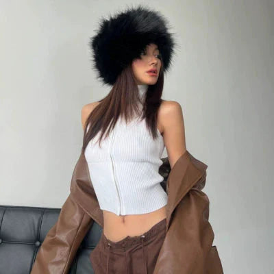 LaPose Fashion - Bani Faux Fur Bucket Hat - Accesories, Hats, Puffer Hats, Video, Winter Edit