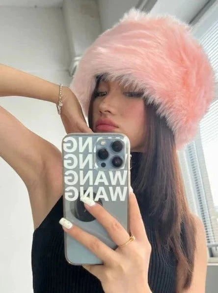 LaPose Fashion - Bani Faux Fur Bucket Hat - Accesories, Hats, Puffer Hats, Video, Winter Edit