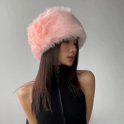 LaPose Fashion - Bani Faux Fur Bucket Hat - Accesories, Hats, Puffer Hats, Video, Winter Edit