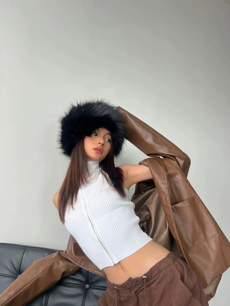 LaPose Fashion - Bani Faux Fur Bucket Hat - Accesories, Hats, Puffer Hats, Video, Winter Edit