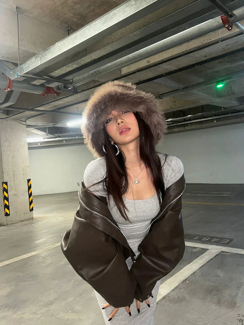 LaPose Fashion - Bryley Faux Fur Bucket Hat - Accesories, Hats, Puffer Hats, Winter Edit