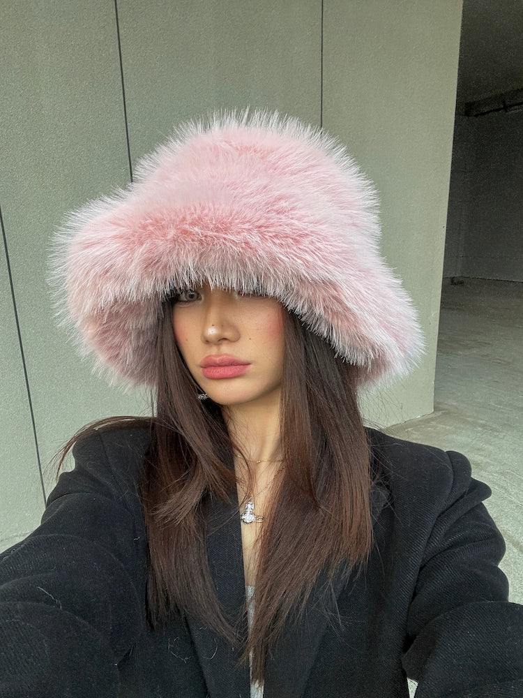LaPose Fashion - Bryley Faux Fur Bucket Hat - Accesories, Hats, Puffer Hats, Winter Edit