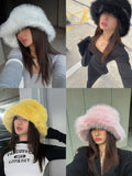 LaPose Fashion - Bryley Faux Fur Bucket Hat - Accesories, Hats, Puffer Hats, Winter Edit