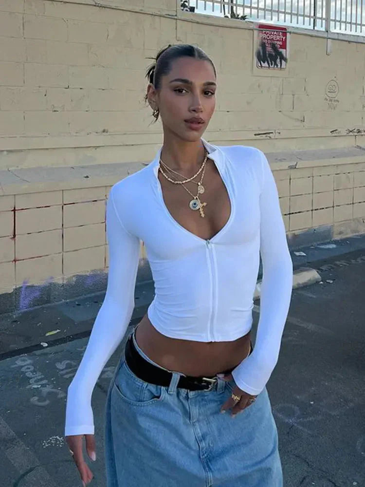 LaPose Fashion - Bryley Long Sleeve Top - Basic Tops, Clean Girl, Fall-Winter 23, Long Sleeve Tops, Sleeveless Tops, Tops, Winter Edit