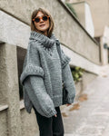 LaPose Fashion - Carolla Knitted Oversize Sweater - Clean Girl, Cozy Girl, Knitted Clothes, Knitted Tops, Long Sleeve Tops, Loose Sweaters, Oversize Swe