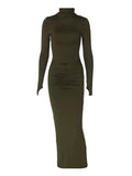 LaPose Fashion - Clover Long Sleeve Maxi Dress - Autumn Dresses, Bodycon Dresses, Dresses, Elegant Dresses, Formal Dresses, Going Out Dresses, High N