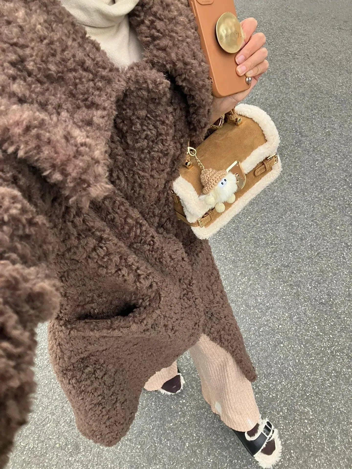 LaPose Fashion - Cohen Faux Fur Square Bag - Accesories, Bags, Handbags, Shoulder Bags, Winter Edit