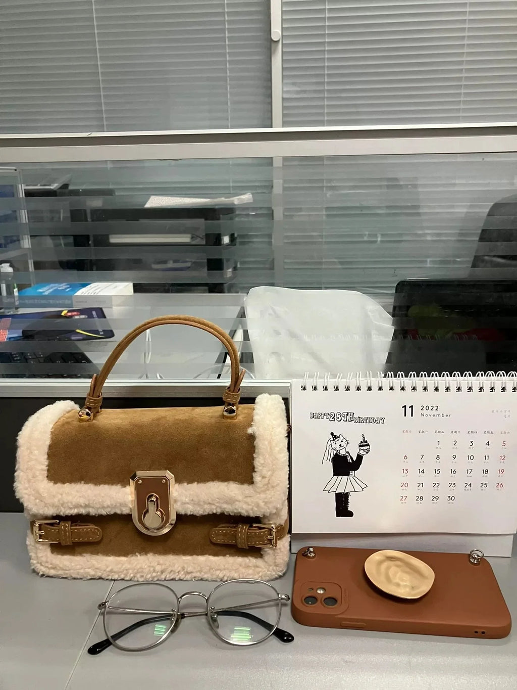 LaPose Fashion - Cohen Faux Fur Square Bag - Accesories, Bags, Handbags, Shoulder Bags, Winter Edit