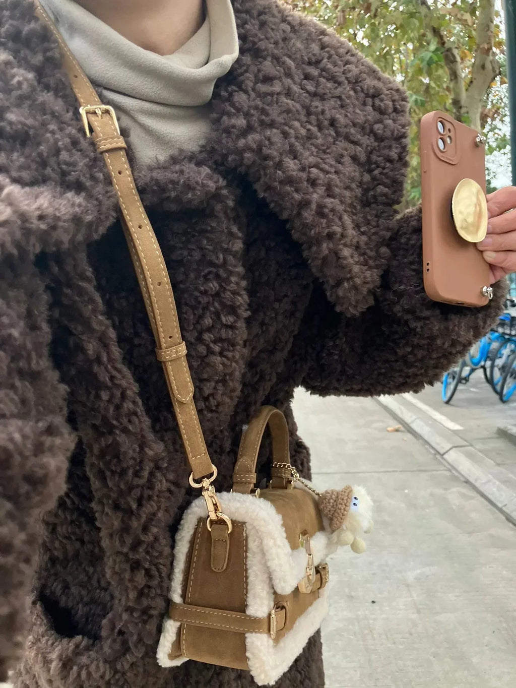 LaPose Fashion - Cohen Faux Fur Square Bag - Accesories, Bags, Handbags, Shoulder Bags, Winter Edit