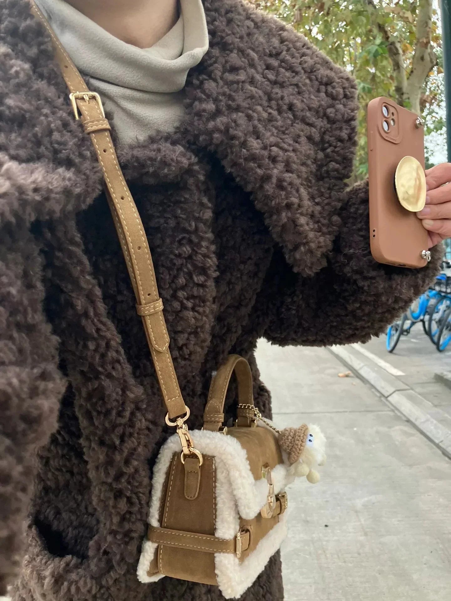 LaPose Fashion - Cohen Faux Fur Square Bag - Accesories, Bags, Handbags, Shoulder Bags, Winter Edit