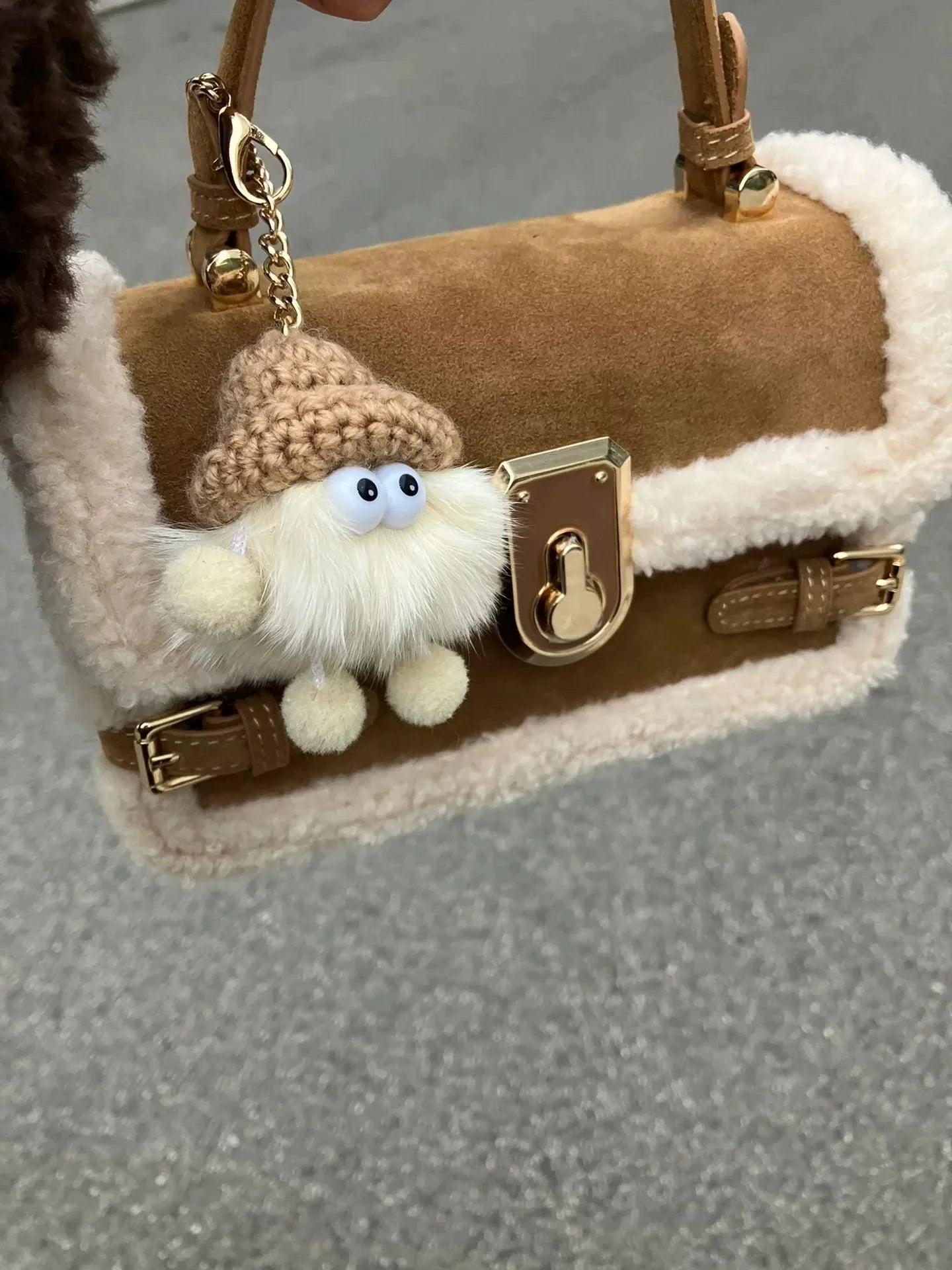 LaPose Fashion - Cohen Faux Fur Square Bag - Accesories, Bags, Handbags, Shoulder Bags, Winter Edit